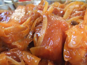 Pork, Onions, Carrots, Gochujang, Doenjang, Rice Wine,